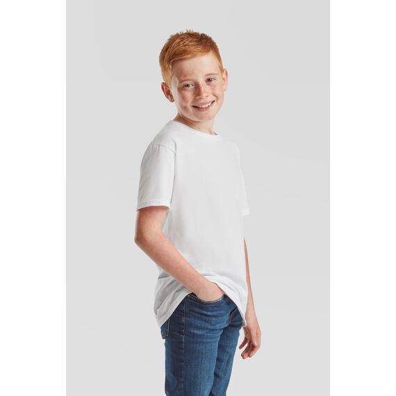 Fruit of the Loom Kids Iconic T-Shirt Größe 104-164 (1er/5er Pack), Farbe:Weiß, Größe:140