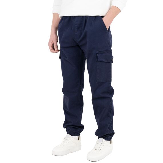 CAMLAKEE Cargohose Jungen Jogginghose Kinder Cargo Hosen Jungs Arbeitshose mit Elastischem Bund Navy DE: 164-170 (Herstellergröße 170)