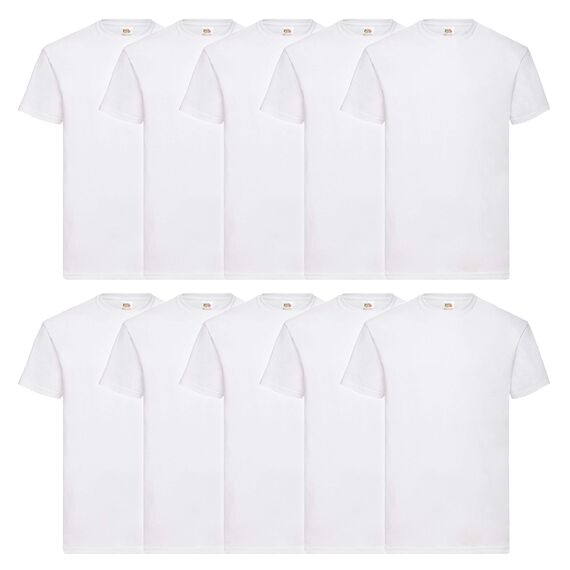 Fruit of the Loom Jungen Regular Fit T-Shirt Kids 10 Pack T-shirt, Weiß (White 30), 9-11 Y (Herstellergröße: 9-11 Y)