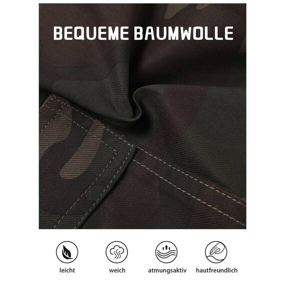 NATUST Jungen Cargohose Kinder Freizeithose Jogginghose Jungs Cargo Hose mit Elastischem Bund Tarngrün 170/176