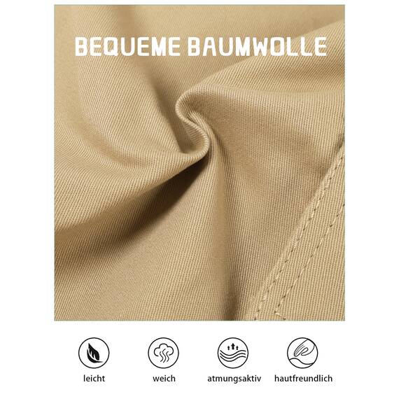 NATUST Jungen Cargohose Kinder Freizeithose Jogginghose Jungs Cargo Hose mit Elastischem Bund Khaki 170/176