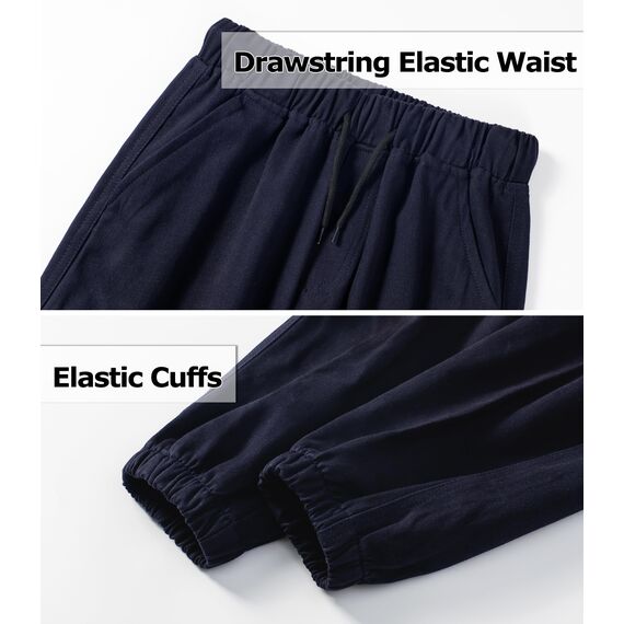 LAUSONS Hosen für Jungen Cargohose Kinder Hose Cargo Jogginghose Freizeithose mit Gummizug Dunkelblau 158-164 (Herstellergröße 160)