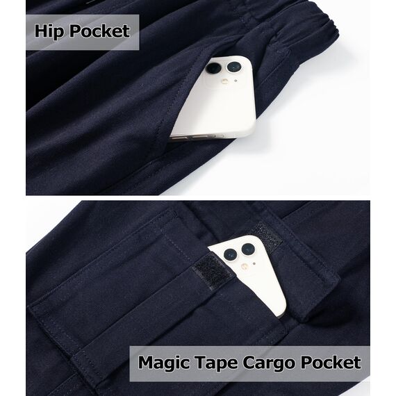LAUSONS Hosen für Jungen Cargohose Kinder Hose Cargo Jogginghose Freizeithose mit Gummizug Dunkelblau 158-164 (Herstellergröße 160)