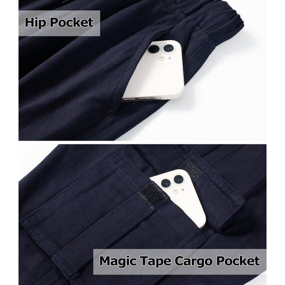 LAUSONS Hosen für Jungen Cargohose Kinder Hose Cargo Jogginghose Freizeithose mit Gummizug Dunkelblau 152-158 (Herstellergröße 150)
