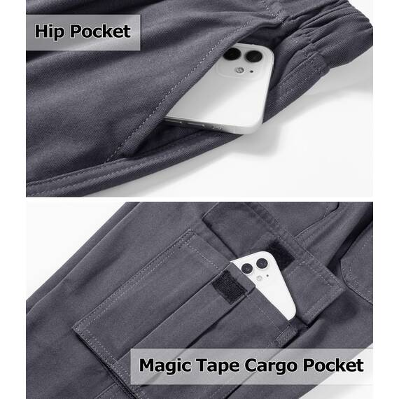 LAUSONS Hosen für Jungen Cargohose Kinder Hose Cargo Jogginghose Freizeithose mit Gummizug Grau 134-140 (Herstellergröße 130)
