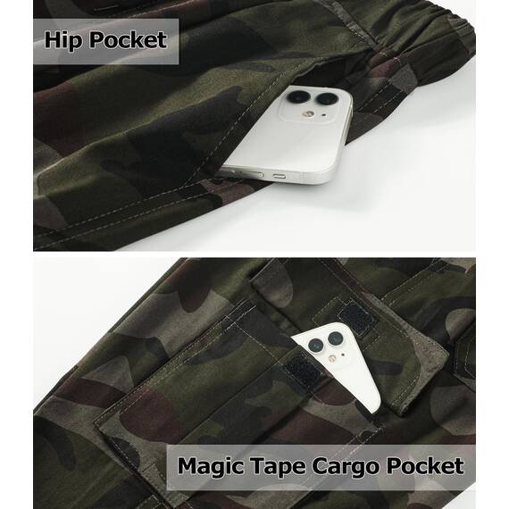 LAUSONS Hosen für Jungen Cargohose Kinder Hose Cargo Jogginghose Freizeithose mit Gummizug Armeegrün 164-170 (Herstellergröße 170)