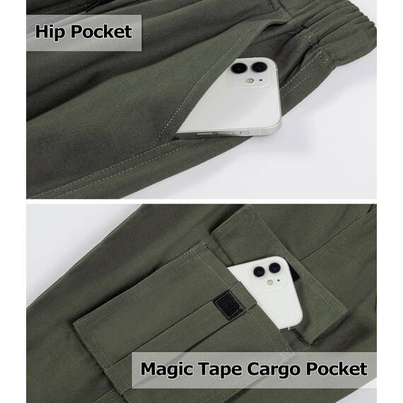 LAUSONS Hosen für Jungen Cargohose Kinder Hose Cargo Jogginghose Freizeithose mit Gummizug Grün 134-140 (Herstellergröße 130)