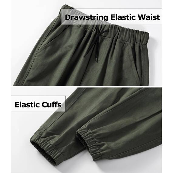 LAUSONS Hosen für Jungen Cargohose Kinder Hose Cargo Jogginghose Freizeithose mit Gummizug Grün 134-140 (Herstellergröße 130)