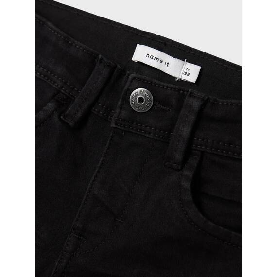 NAME IT Jungen NKMSILAS XSLIM Jeans 2002-TX, Black/W. MEDIUM Blue Denim, 110