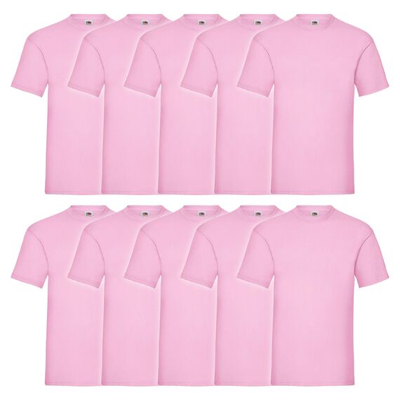 Fruit of the Loom Jungen Regular Fit T-Shirt Kids 10 Pack T-shirt, Pink (Light Pink 52), 9-11 Y (Herstellergröße: 9-11 Y)