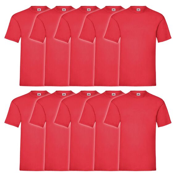 Fruit of the Loom Jungen Regular Fit T-Shirt Kids 10 Pack T-shirt, Rot (Red 41), 12-13 Y (Herstellergröße: 12-13 Y)