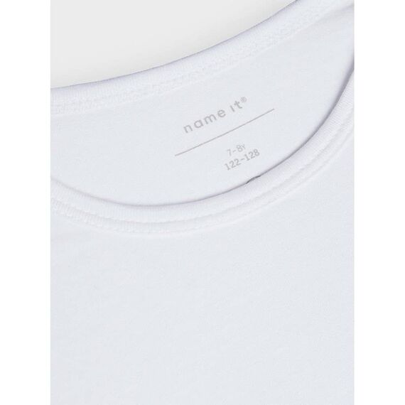 NAME IT Jungen nkmt-shirt slim 2p noos T Shirt, Bright White, 134-140 EU