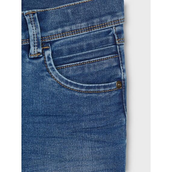 NAME IT Jungen NKMSILAS XSLIM Jeans 2002-TX, Black/W. MEDIUM Blue Denim, 140