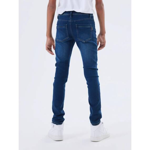 NAME IT Jungen NKMSILAS XSLIM Jeans 2002-TX, Dark Blue Denim/Medium Grey Denim, 128