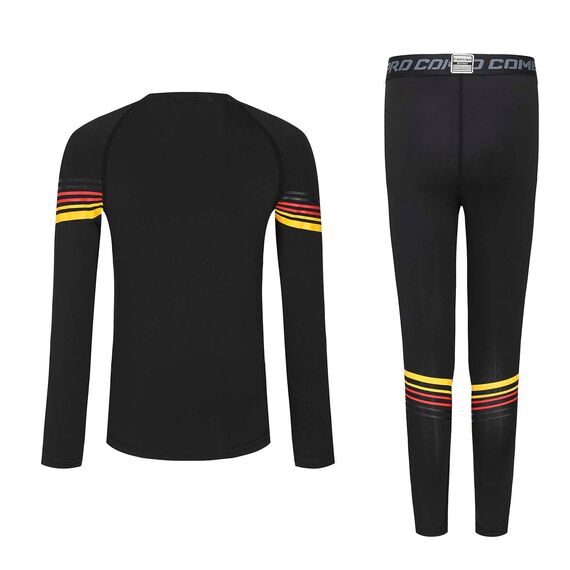 Echinodon Sportunterwäsche Kinder Fußball Jungen Mädchen Schnelltrockend Funktionsunterwäsche Kompressionsunterwäsche Set für Fitness Running Fußballtraining Basketball Radsport A-Bunt S
