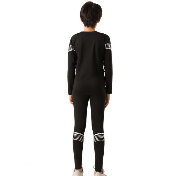 Echinodon Sportunterwäsche Kinder Fußball Jungen Mädchen Schnelltrockend Funktionsunterwäsche Kompressionsunterwäsche Set für Fitness Running Fußballtraining Basketball Radsport A-Silber 30