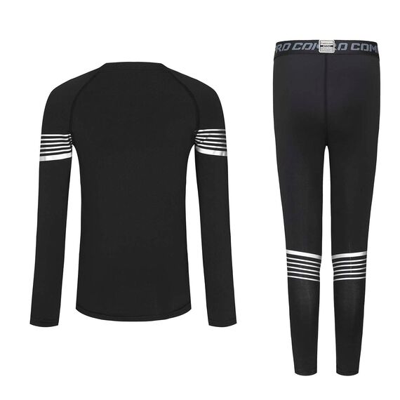 Echinodon Sportunterwäsche Kinder Fußball Jungen Mädchen Schnelltrockend Funktionsunterwäsche Kompressionsunterwäsche Set für Fitness Running Fußballtraining Basketball Radsport A-Silber 22