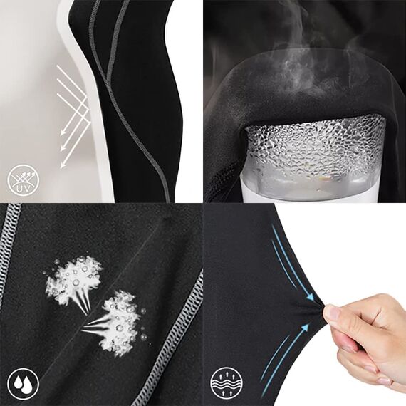 Echinodon Kinder Sportunterwäsche Fußball Junge Funktionsunterwäsche Set Kompressionsshirt + Kompressionshose Kompressionsunterwäsche für Training Skifahren Radsport (Fleecefutter-Schwarz, 134/140)