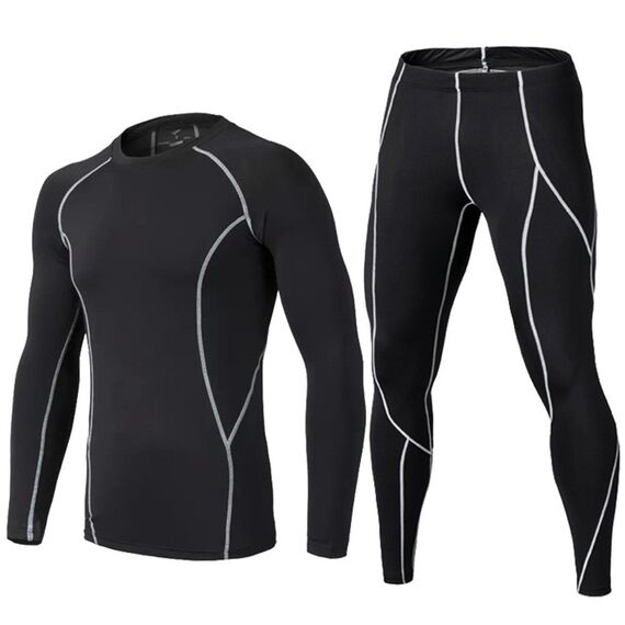 Echinodon Kinder Sportunterwäsche Fußball Kompressionsshirt + Kompressionshose Kompressionsunterwäsche Set Funktionsunterwaesche Set für Fitness Running Fußballtraining Radsport Grau 158