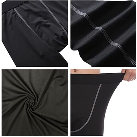 Echinodon Kinder Sportunterwäsche Fußball Kompressionsshirt + Kompressionshose Kompressionsunterwäsche Set Funktionsunterwaesche Set für Fitness Running Fußballtraining Radsport Grau 134/140