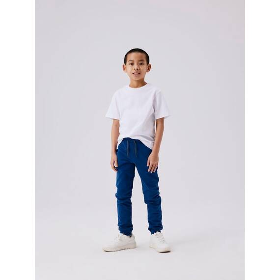NAME IT Jungen NKMSWEAT Pant UNB, Dark Grey Melange/w. Set SAIL, 122
