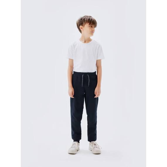 NAME IT Jungen NKMSWEAT Pant BRU, Grey Melange/W. Dark Sapphire, 140
