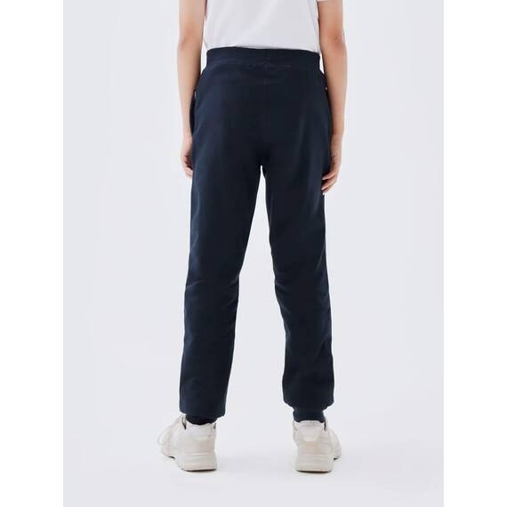 NAME IT Jungen NKMSWEAT Pant BRU, Grey Melange/W. Dark Sapphire, 140