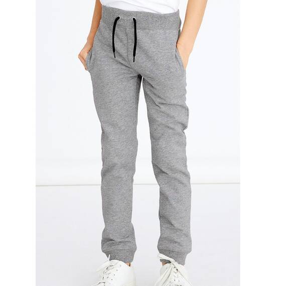 NAME IT Jungen NKMSWEAT Pant BRU NOOS 13153665, Grey Melange, 134