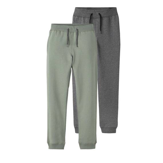 NAME IT Jungen NKMSWEAT Pant BRU, Dark Grey Melange/W. Shadow, 110