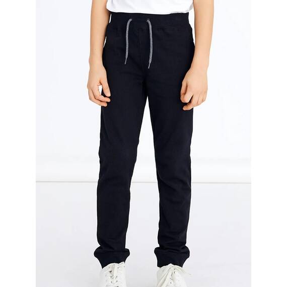 NAME IT Jungen NKMSWEAT Pant UNB, Black/W. Dark Sapphire, 164