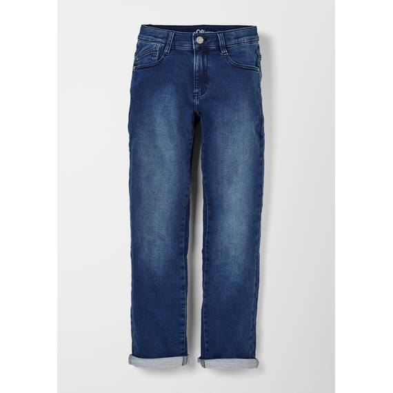 Jeans Pete/Regular Fit/Mid Rise/Straight Leg Dark Blue stretche 134/BIG