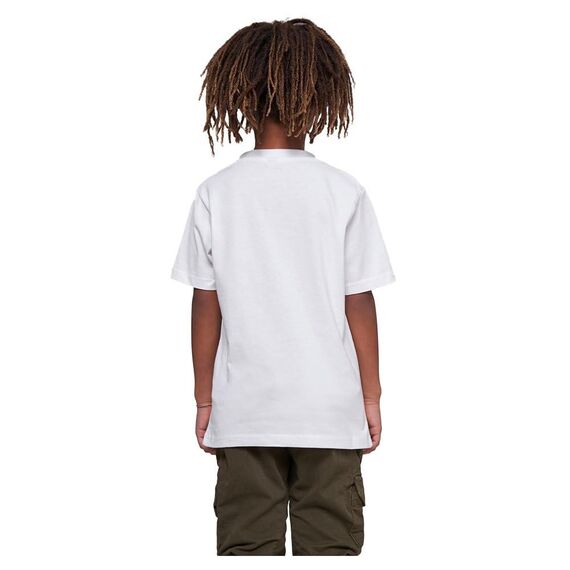 Build Your Brand Kinder T Shirt Basic – Rundhals Kurzarm Tee aus Baumwolle mit klassischer Passform für Alltag Schule Sommer und Freizeit Outfits,Weiß,146-152