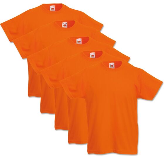 Fruit of the Loom Childrens Valueweight T-Shirt 5-Pack