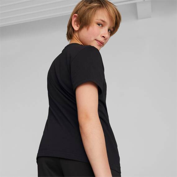 PUMA Jungen Ess Logo Tee B T-shirt, Puma Black, 104 EU