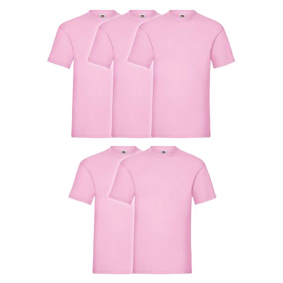 Fruit of the Loom 5er Pack Valueweight T Kids Kinder T-Shirt, Größe:164, Farbe:5X Rose