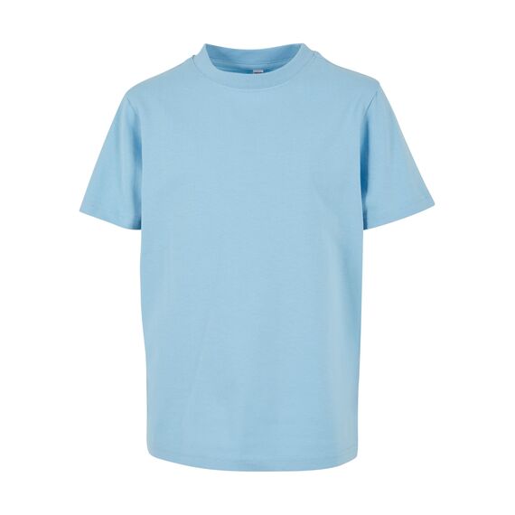 Build Your Brand Kinder T Shirt Basic – Rundhals Kurzarm Tee aus Baumwolle mit klassischer Passform für Alltag Schule Sommer und Freizeit Outfits,Balticblue,158-164
