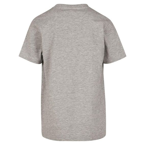 Build Your Brand Kinder T Shirt Basic – Rundhals Kurzarm Tee aus Baumwolle mit klassischer Passform für Alltag Schule Sommer und Freizeit Outfits,Heather Grey,134-140