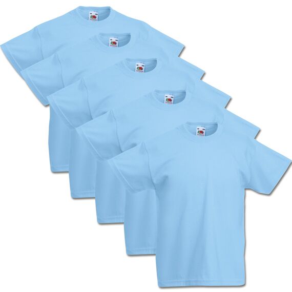 Fruit of the Loom Childrens Valueweight T-Shirt 5-Pack
