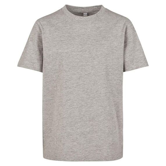 Build Your Brand Kinder T Shirt Basic – Rundhals Kurzarm Tee aus Baumwolle mit klassischer Passform für Alltag Schule Sommer und Freizeit Outfits,Heather Grey,158-164