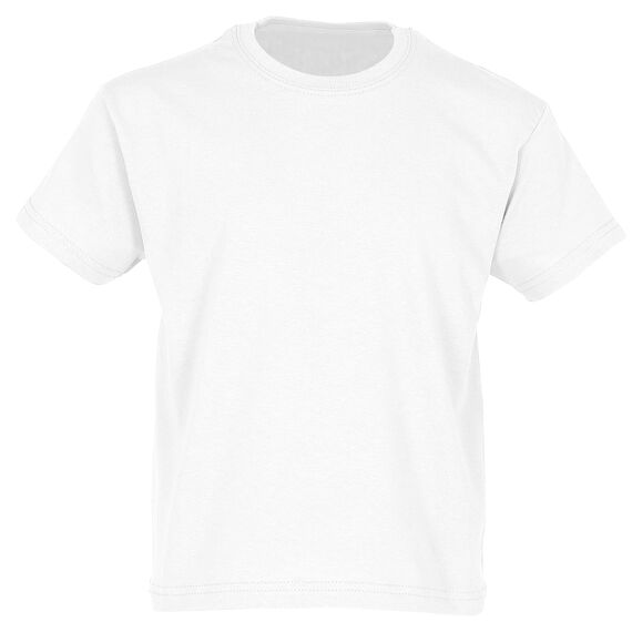Fruit of the Loom 5 Kinder T-Shirts Valueweight 104 116 128 140 152 Diverse Farbsets auswählbar 100% Baumwolle (140, Weiss)