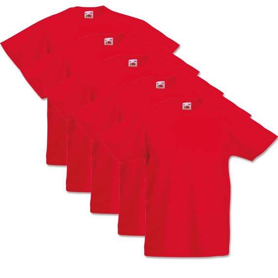 Fruit of the Loom Childrens Valueweight T-Shirt 5-Pack