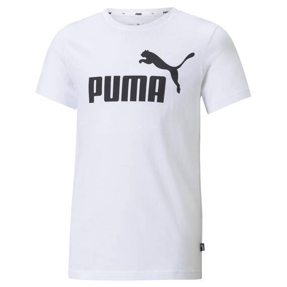 PUMA Jungen Ess Logo Tee B T-shirt, Puma White, 176 EU