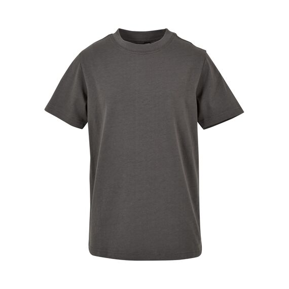 Build Your Brand Kinder T Shirt Basic – Rundhals Kurzarm Tee aus Baumwolle mit klassischer Passform für Alltag Schule Sommer und Freizeit Outfits,Darkshadow,110-116