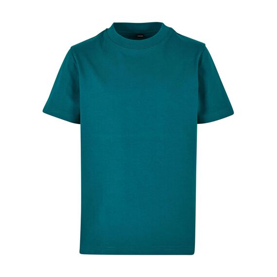 Build Your Brand Kinder T Shirt Basic – Rundhals Kurzarm Tee aus Baumwolle mit klassischer Passform für Alltag Schule Sommer und Freizeit Outfits,Retrogreen,146-152