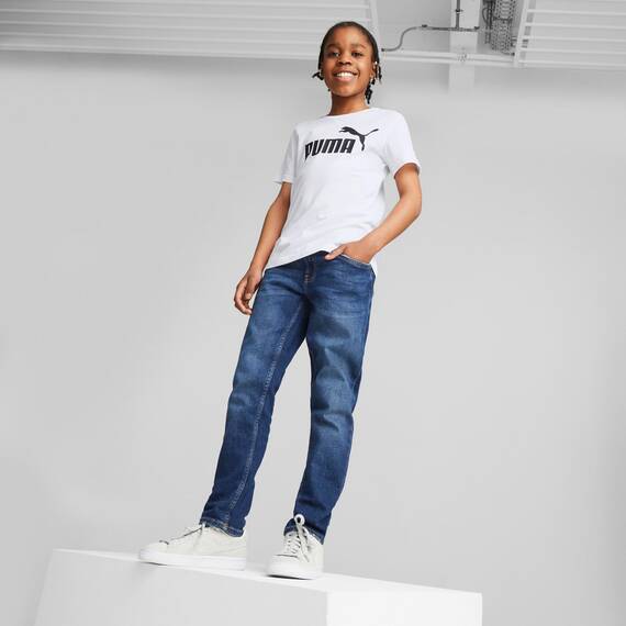 PUMA Jungen ESS Logo Tee B T-Shirt, White, 128 (Packung mit 2)