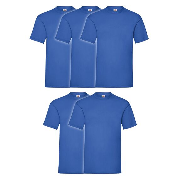 Fruit of the Loom 5er Pack Valueweight T Kids Kinder T-Shirt, Größe:116, Farbe:5X royal