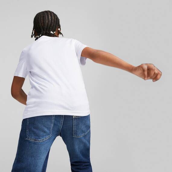 PUMA Jungen ESS Logo Tee B T-Shirt, White, 128 (Packung mit 2)
