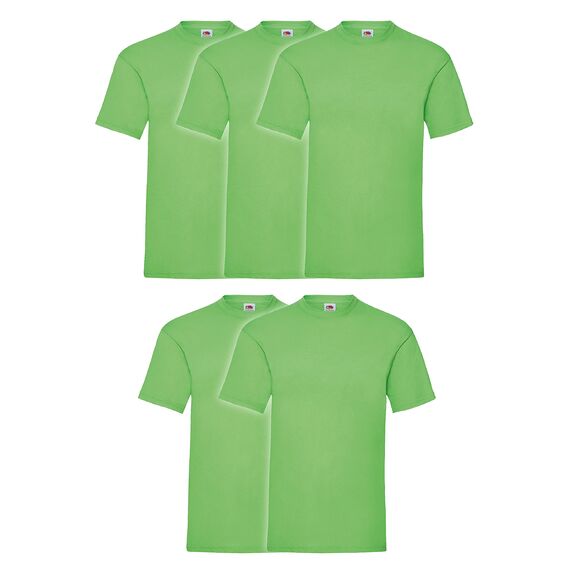 Fruit of the Loom 5er Pack Valueweight T Kids Kinder T-Shirt, Größe:140, Farbe:5X Lime