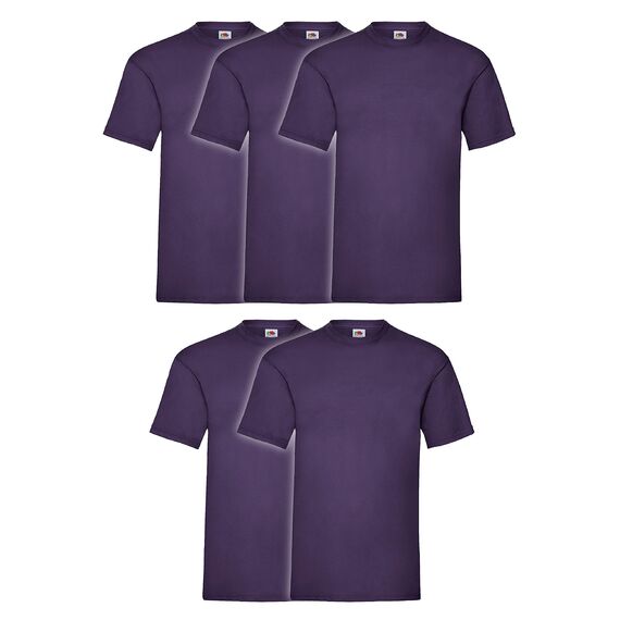 Fruit of the Loom 5er Pack Valueweight T Kids Kinder T-Shirt, Größe:104, Farbe:5X violett