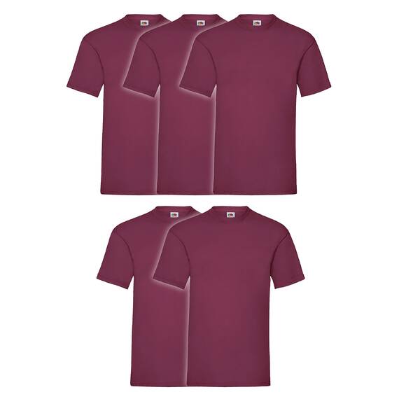 Fruit of the Loom 5er Pack Valueweight T Kids Kinder T-Shirt, Größe:104, Farbe:5X Burgund